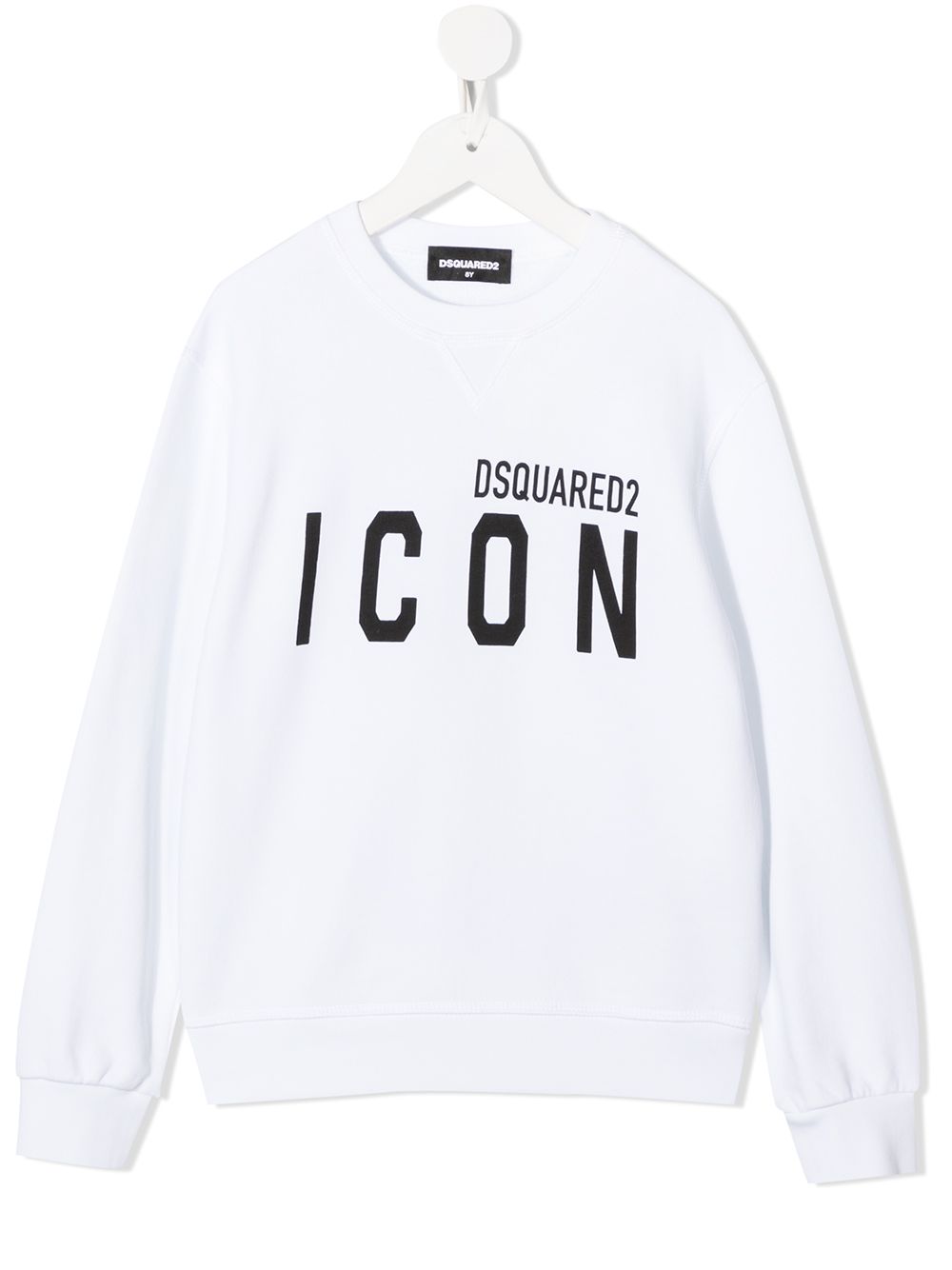 DSQUARED2 KIDS D2次方 logo印花连帽衫 - 白色