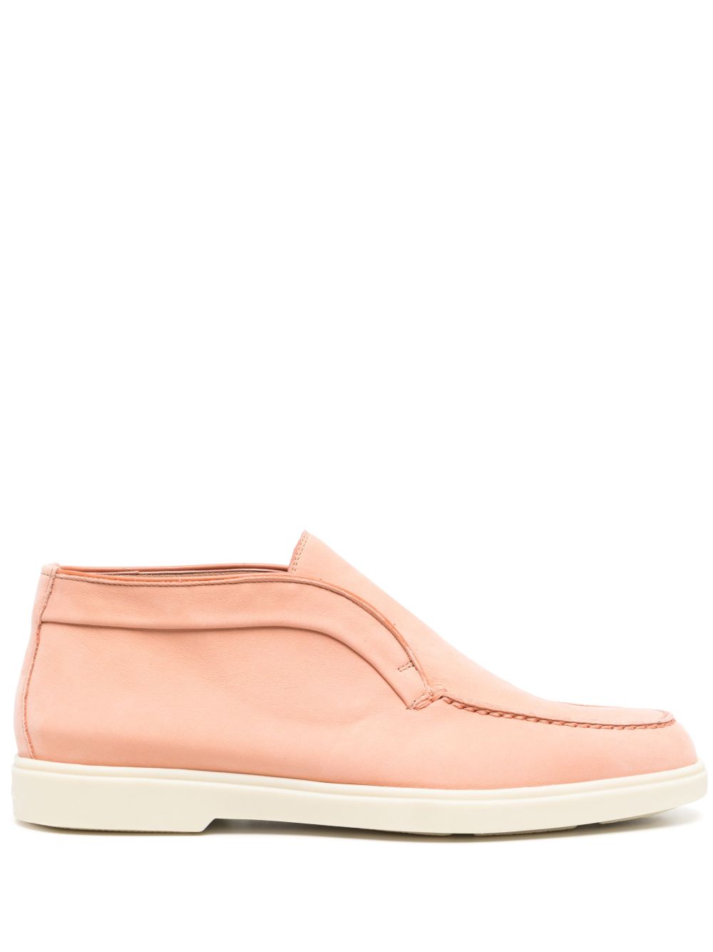 Santoni 及踝皮质乐福鞋 - 橘色