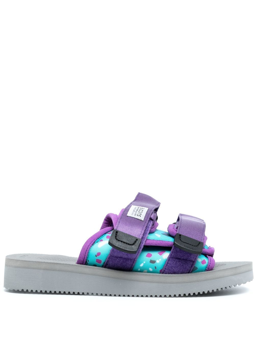 Suicoke Moto-Cab 魔术贴凉鞋 - 紫色