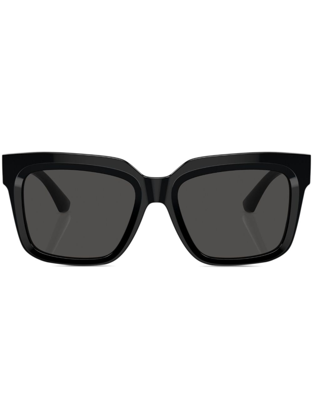 Burberry Eyewear logo标牌方框太阳眼镜 - 黑色