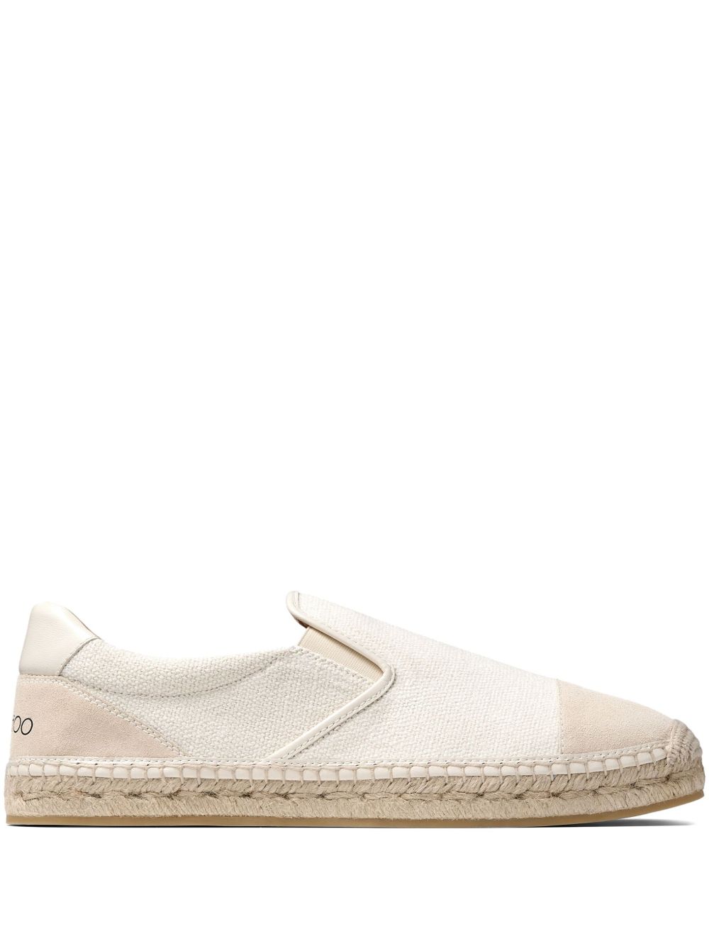 Jimmy Choo Ivan 帆布草编鞋 - 白色