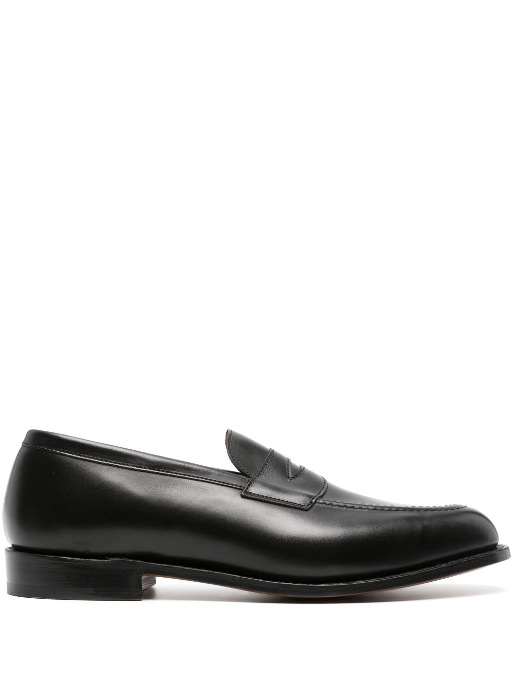 Tricker's Havard 皮质乐福鞋 - 黑色