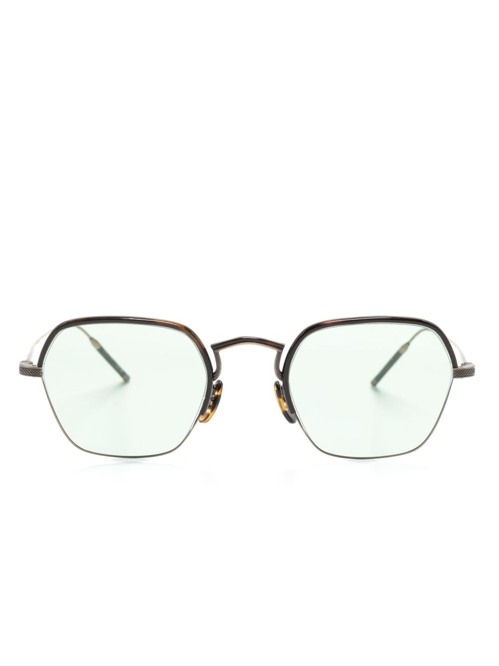 Oliver Peoples 方框眼镜 - 褐色