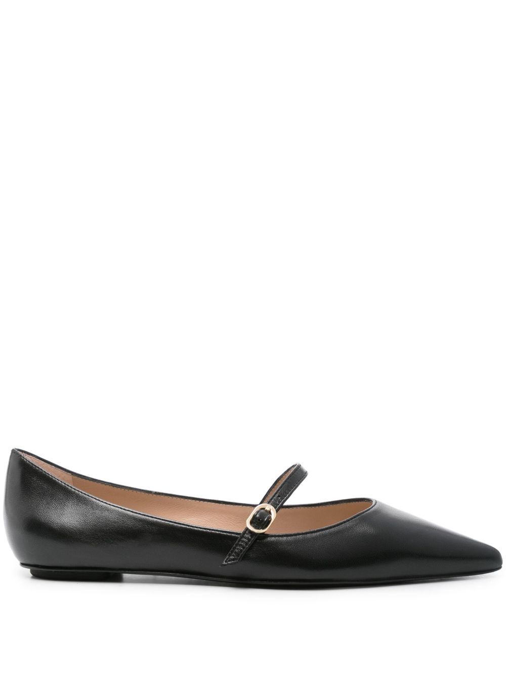 Stuart Weitzman Emilia 皮质乐福鞋 - 黑色