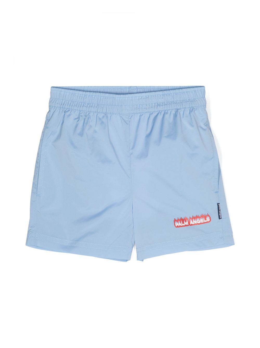 Palm Angels Kids Flames 泳裤 - 蓝色