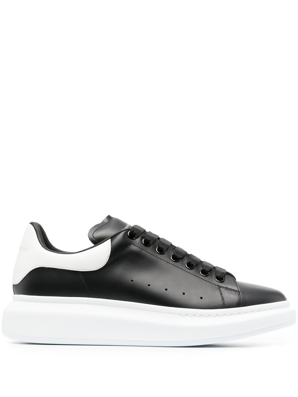 Alexander McQueen 拼色厚底板鞋 - 黑色