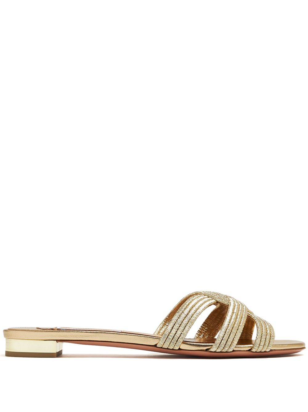 Aquazzura Felix 拖鞋 - 金色