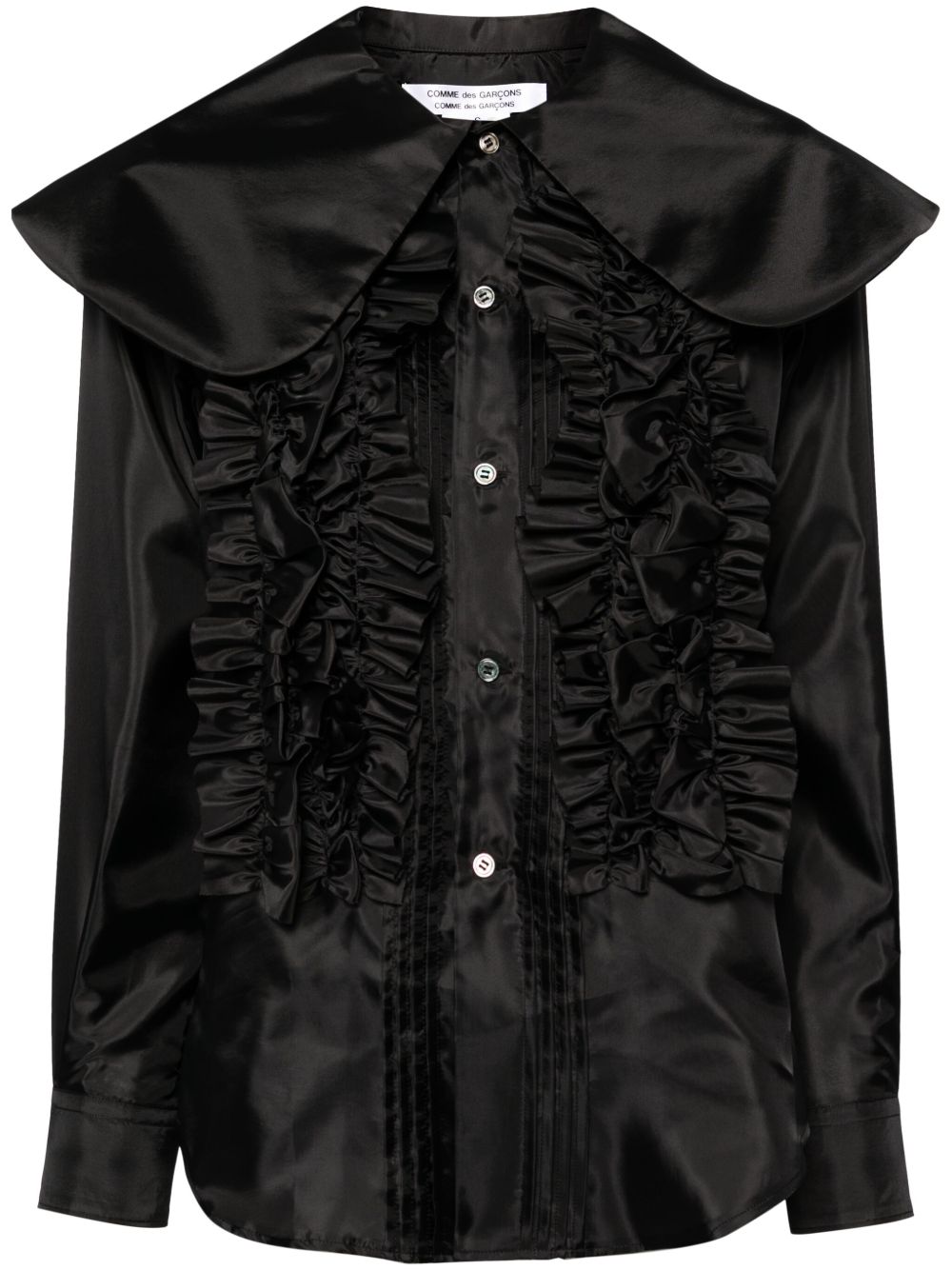 Comme Des Garçons Comme Des Garçons 荷叶边衬衫 - 黑色