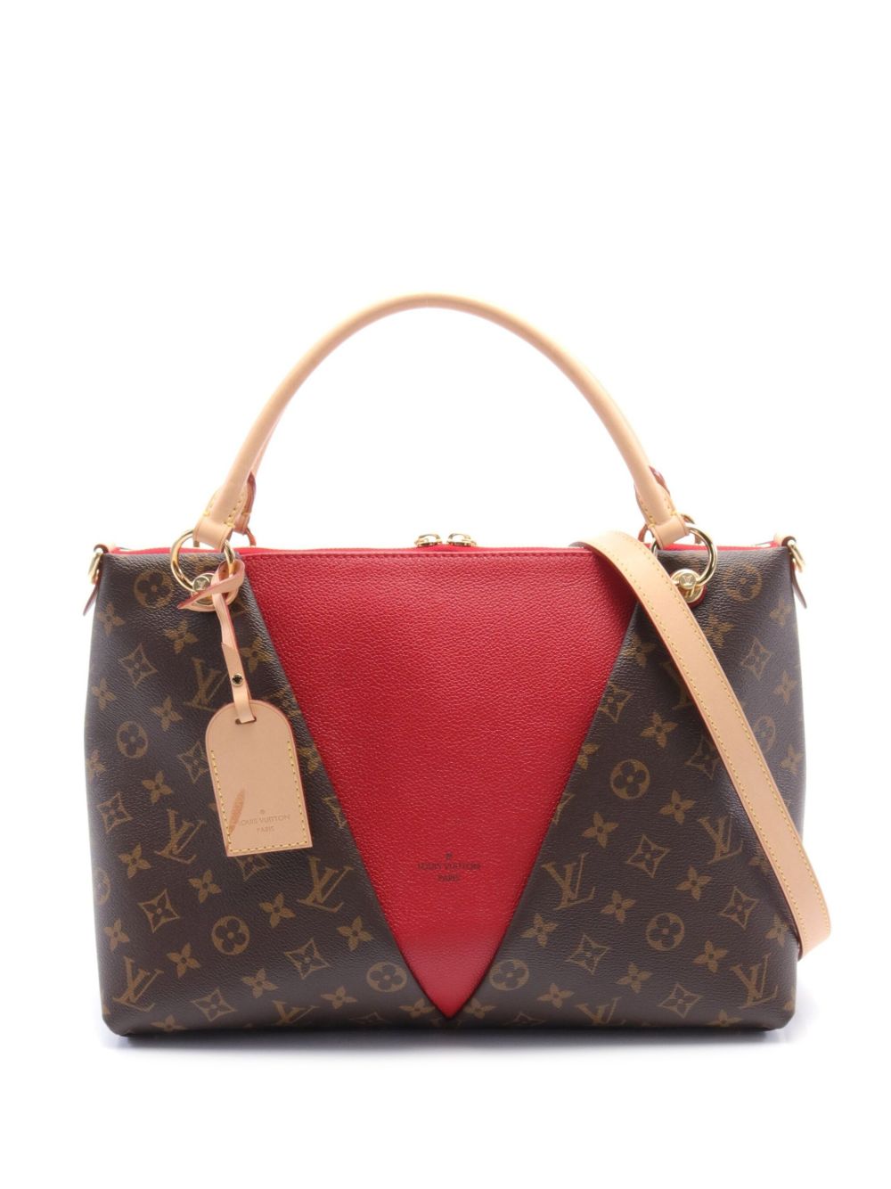 Louis Vuitton Pre-Owned V Tote MM 手提包（2021年典藏款） - 褐色