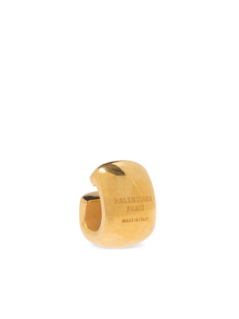 Balenciaga logo雕刻耳骨夹 - 金色
