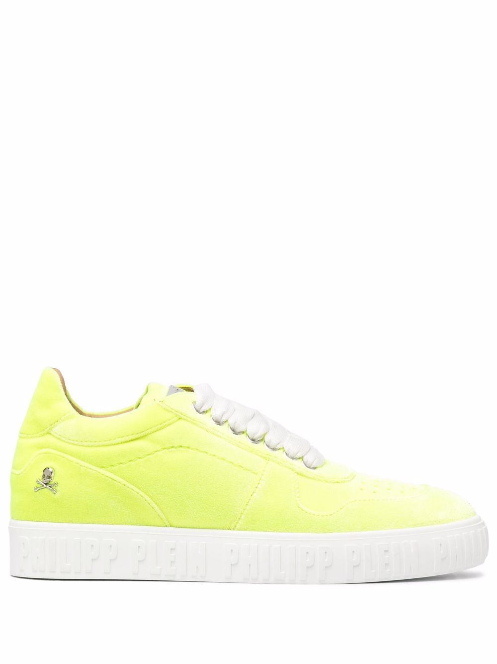Philipp Plein King Power 丝绒板鞋 - 黄色