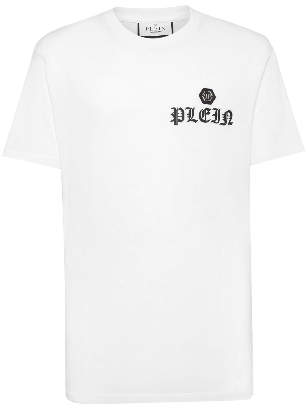 Philipp Plein logo印花棉T恤 - 白色