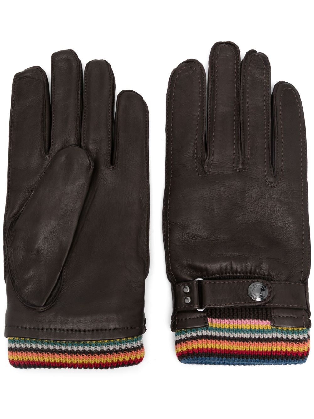Paul Smith Big Stripe 束口手套 - 褐色