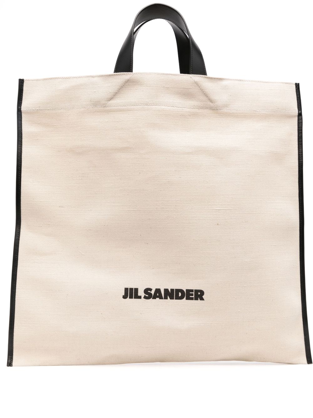 Jil Sander Border Book 帆布手提包 - 白色