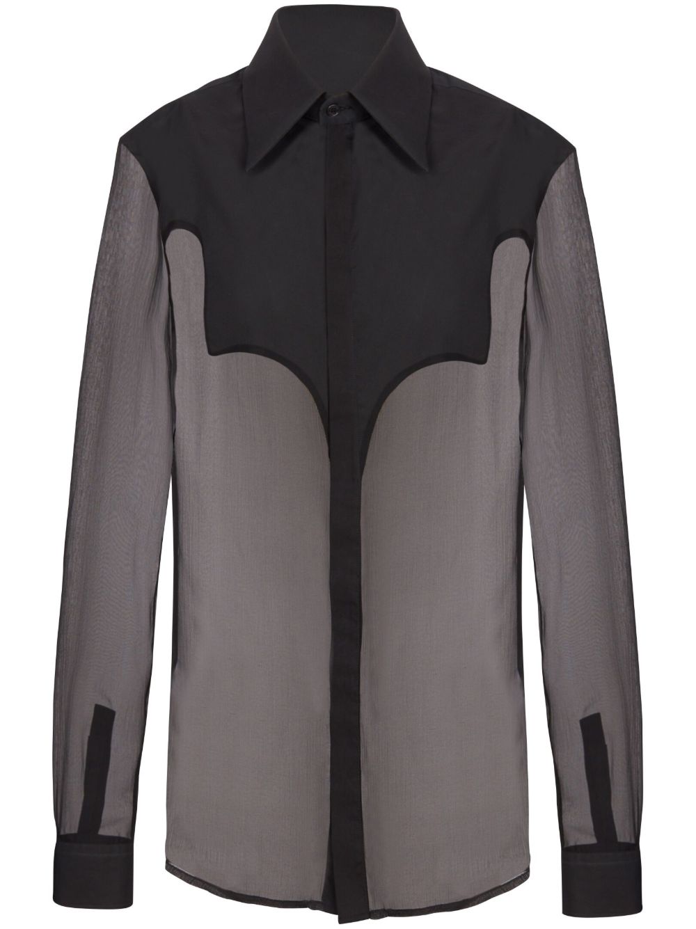 Balmain Western 真丝衬衫 - 黑色