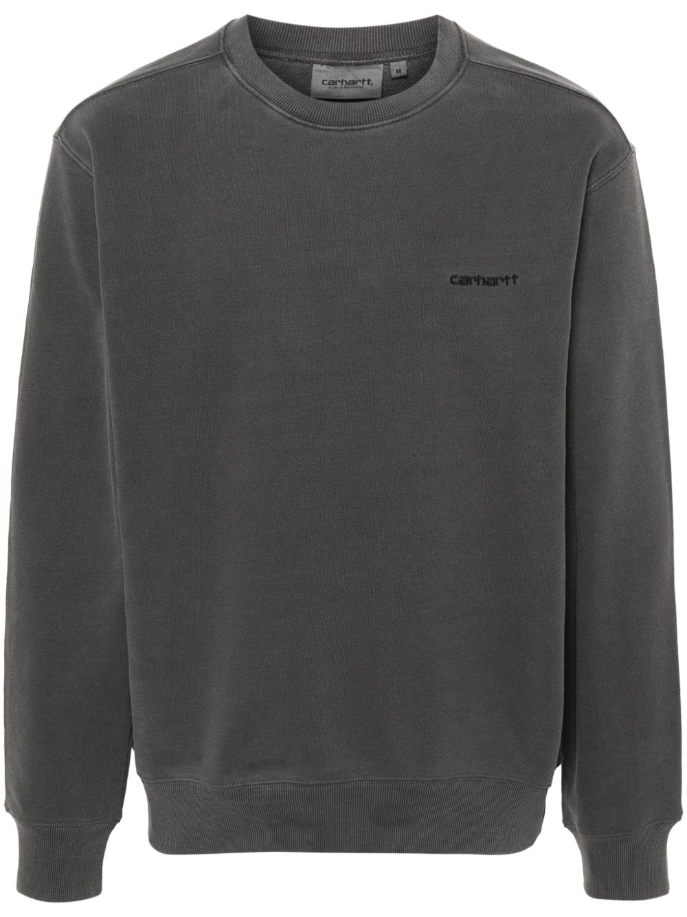 Carhartt WIP logo刺绣棉卫衣 - 灰色