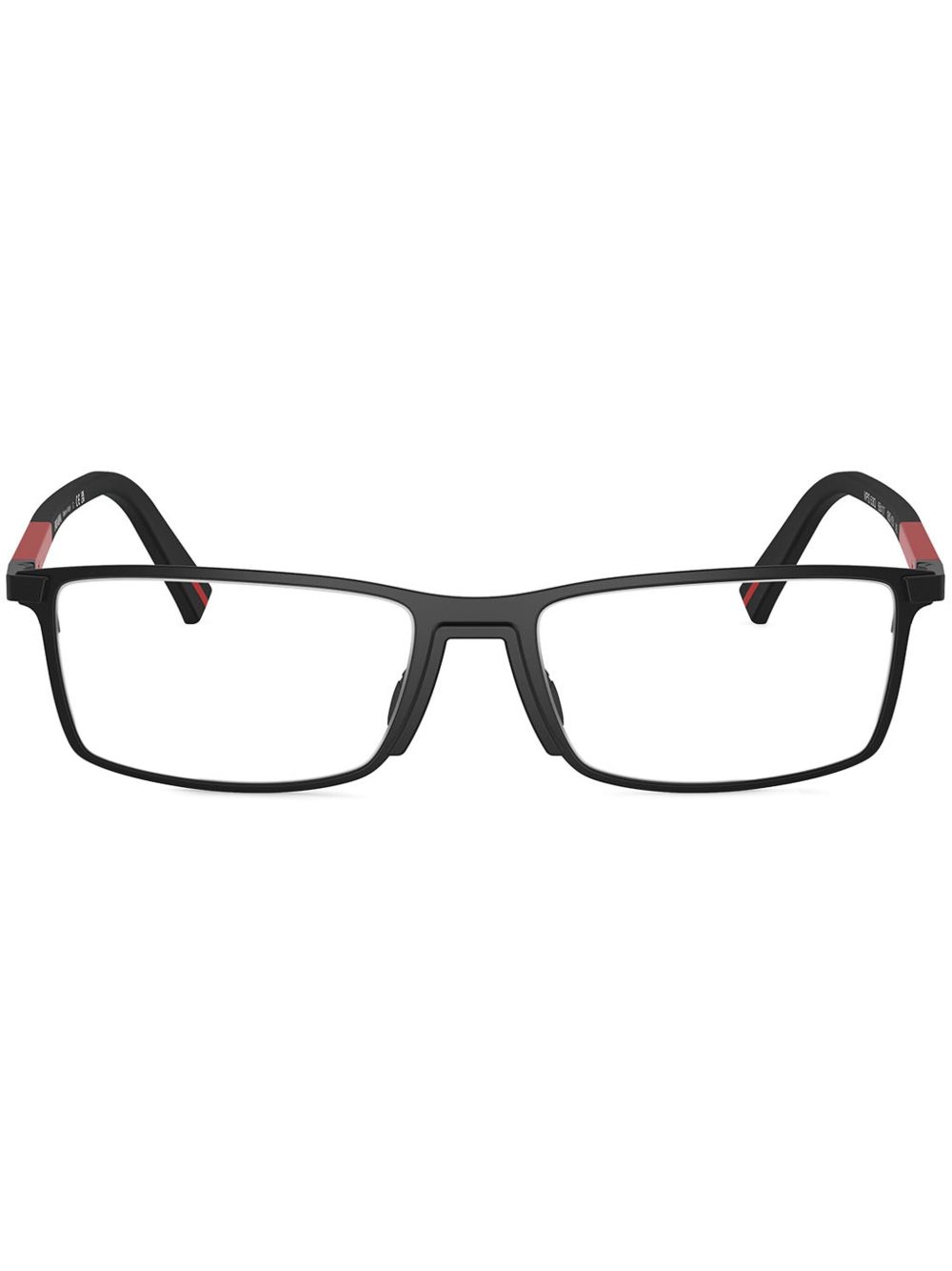Prada Linea Rossa PS 53QV 长方形框眼镜 - 黑色