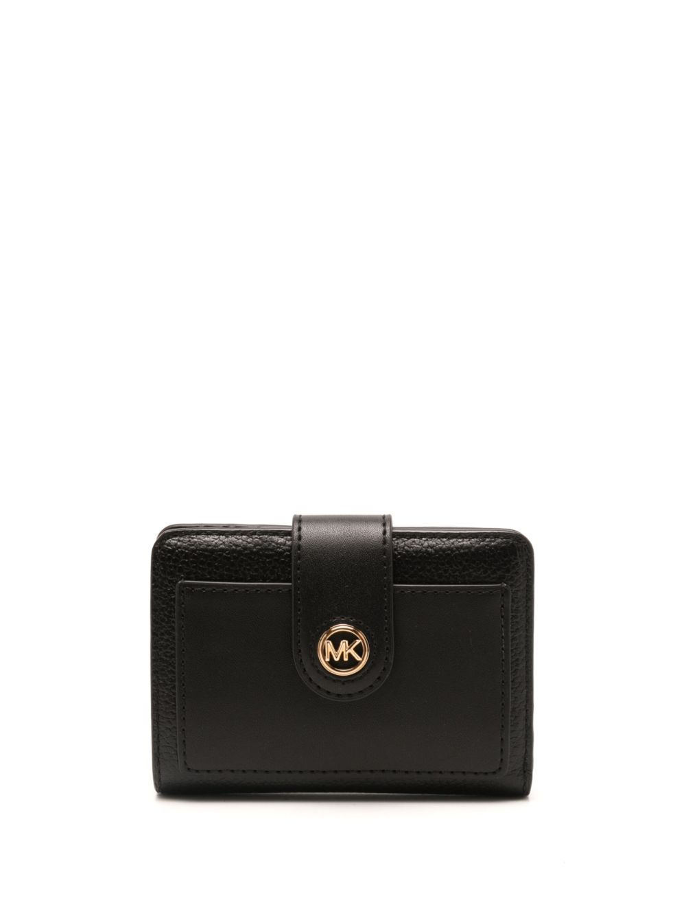Michael Michael Kors logo标牌皮质钱包 - 黑色