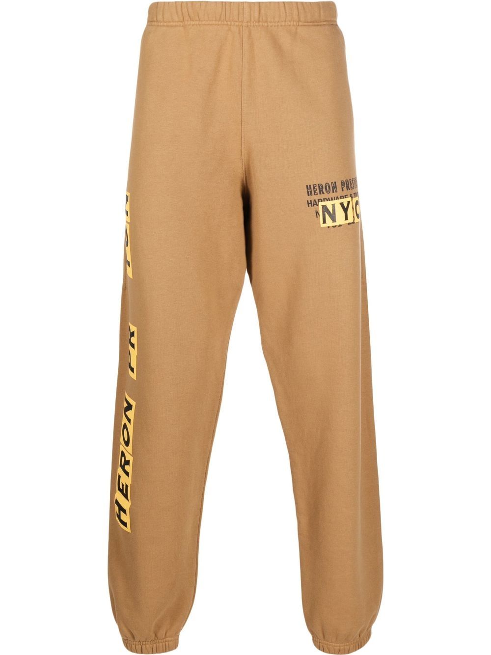 Heron Preston logo印花运动裤 - 褐色