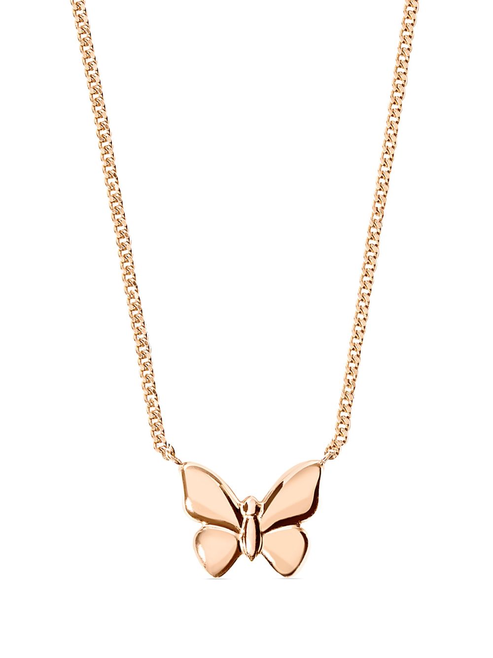 Dodo 9kt rose gold Butterfly necklace - 粉色