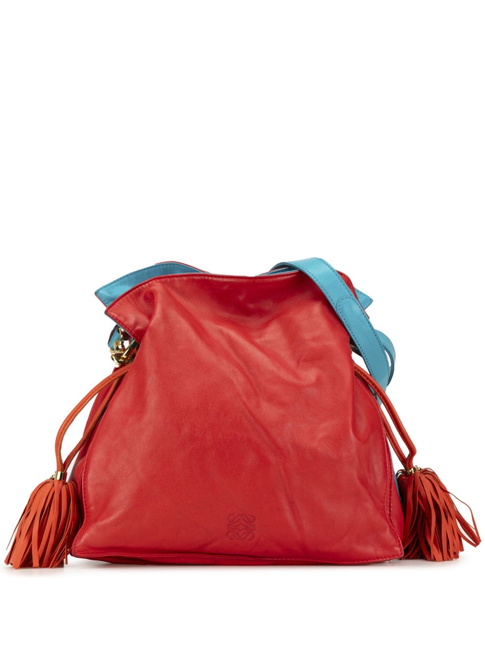 Loewe Pre-Owned Nappa Flamenco Tassel 30 斜挎包（2000-2023年典藏款） - 蓝色