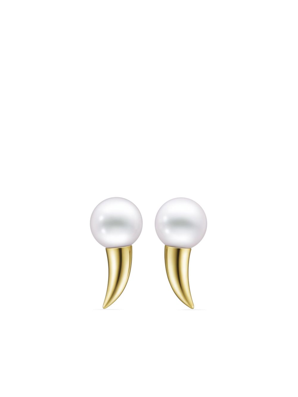 TASAKI 18K黄金 Collection Line Danger Fang 珍珠耳环 - 金色