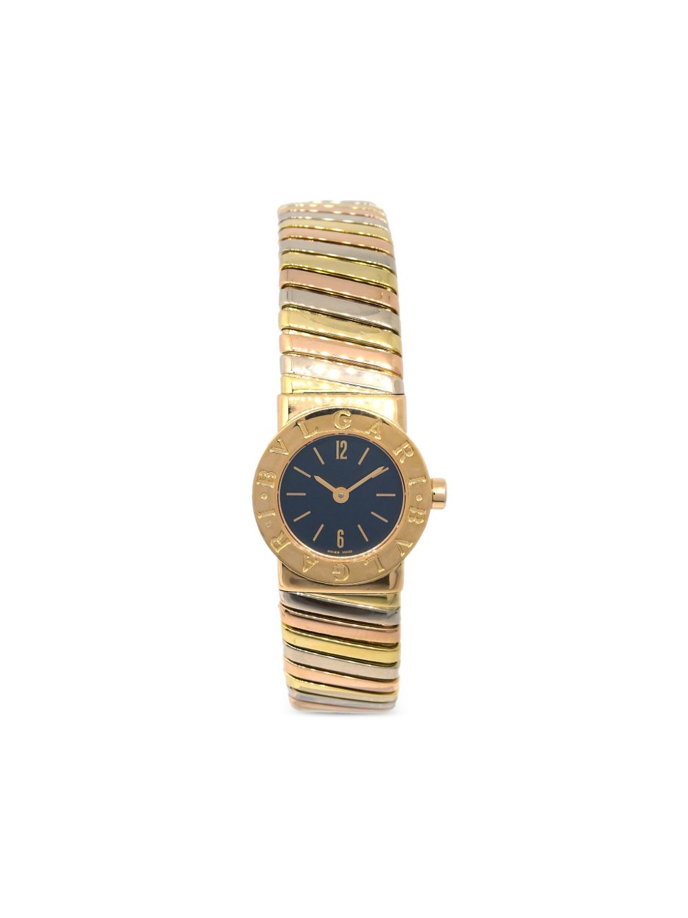 Bvlgari Pre-Owned Bvlgari Tubogas 19毫米腕表（1990年典藏款） - 黑色