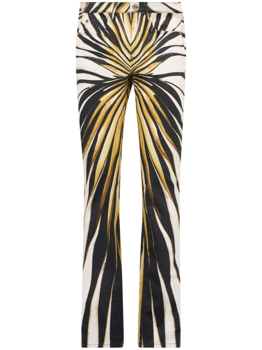 Roberto Cavalli Ray Of Gold 印花紧身长裤 - 中性色