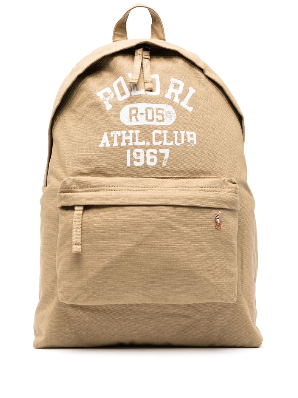 Polo Ralph Lauren logo印花双肩包 - 褐色