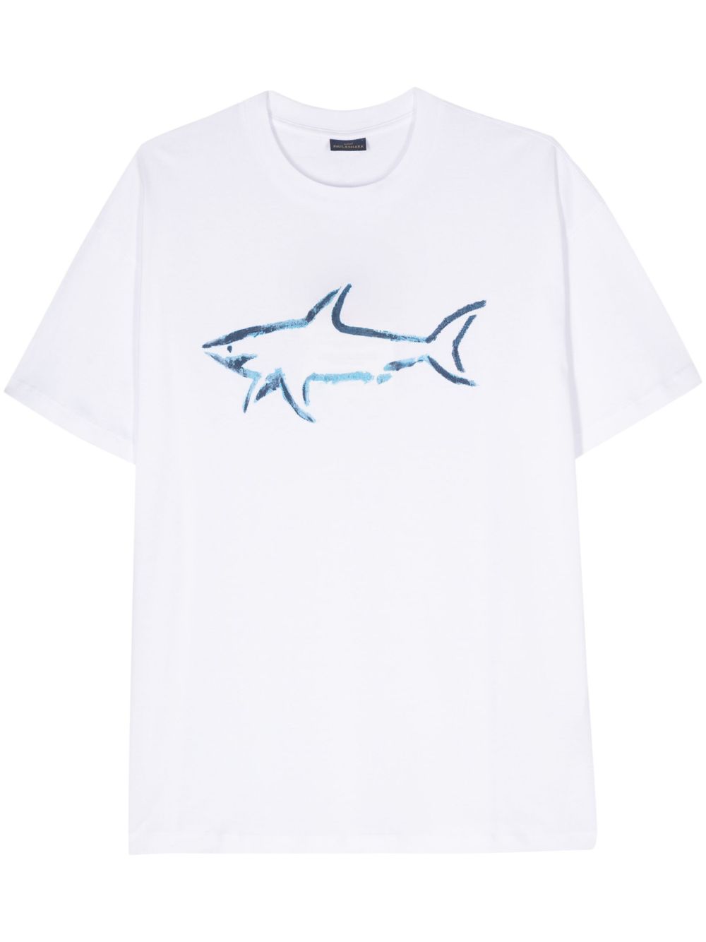 Paul & Shark logo印花棉T恤 - 白色