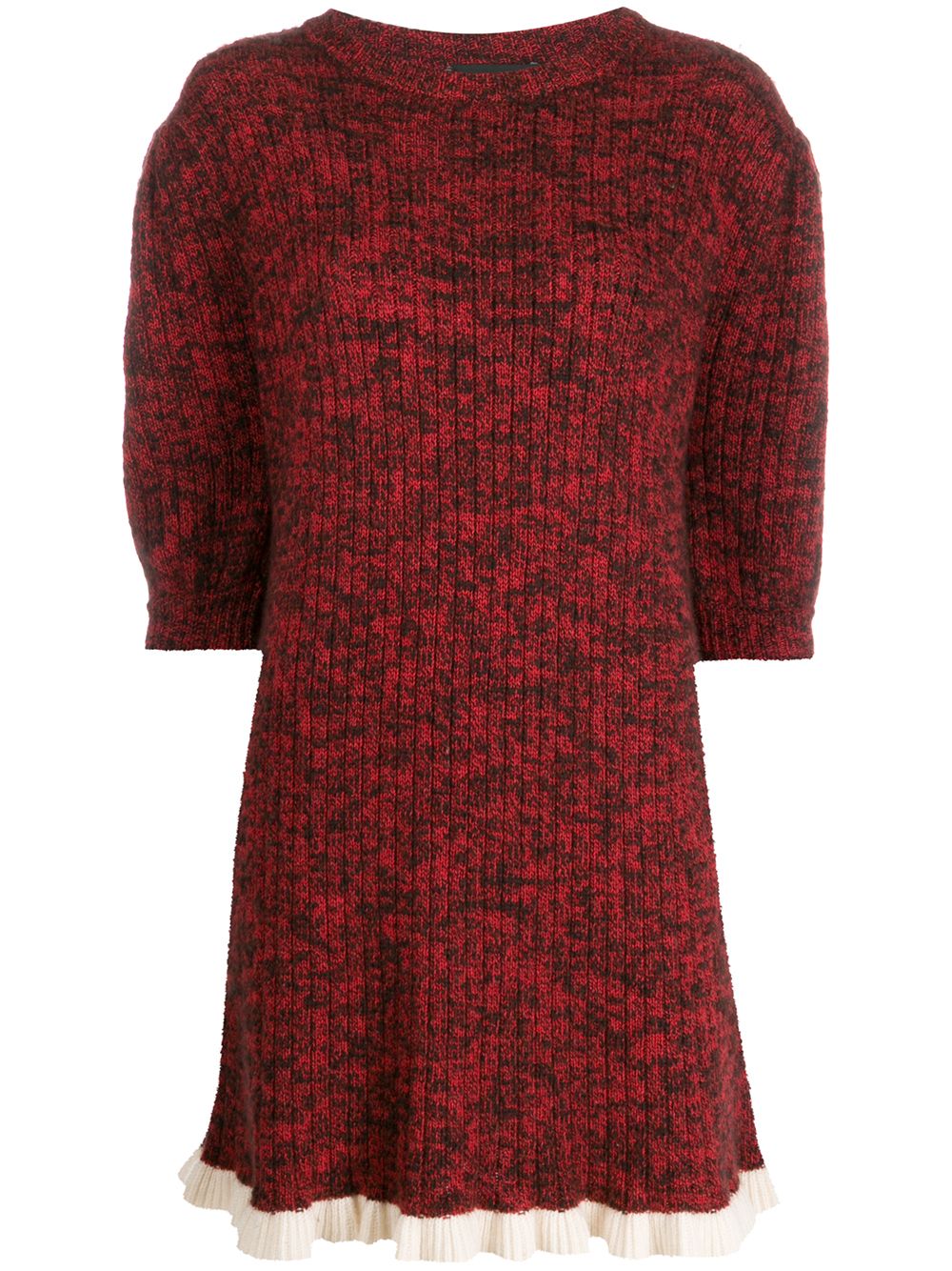 Cashmere In Love Petra罗纹毛衣式连衣裙 - 红色