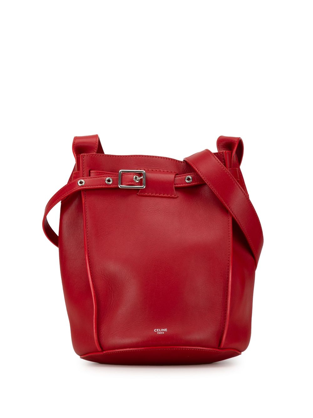 Céline Pre-Owned Big Bucket 皮质斜挎包（2018年典藏款） - 红色