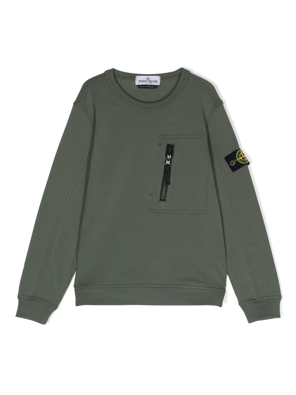 Stone Island Junior 罗盘徽章卫衣 - 绿色