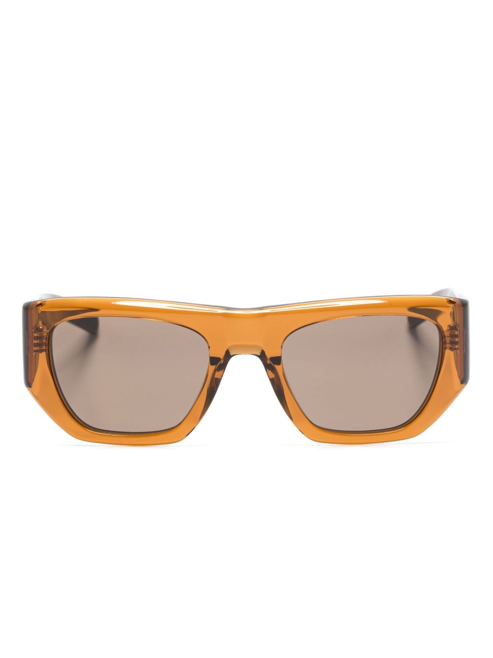 Saint Laurent Eyewear 半透明镜框太阳眼镜 - 褐色