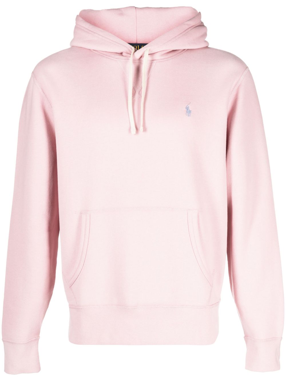 Polo Ralph Lauren logo刺绣长袖连帽衫 - 粉色