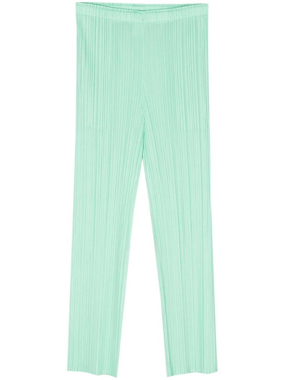 Pleats Please Issey Miyake 细褶露踝裤 - 绿色