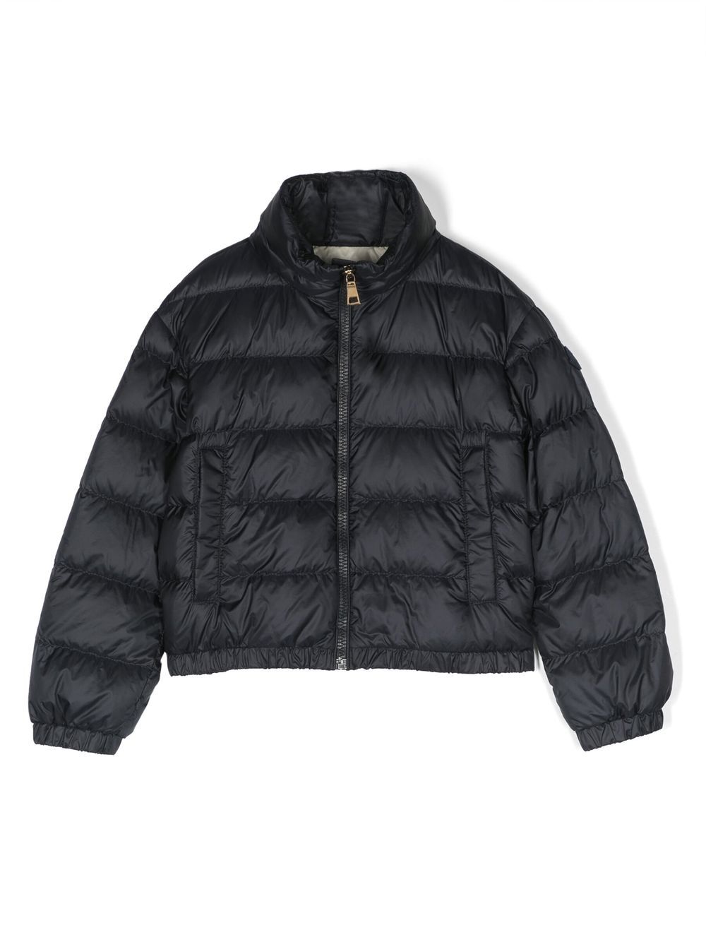 Moncler Enfant logo印花蓬松夹克 - 蓝色