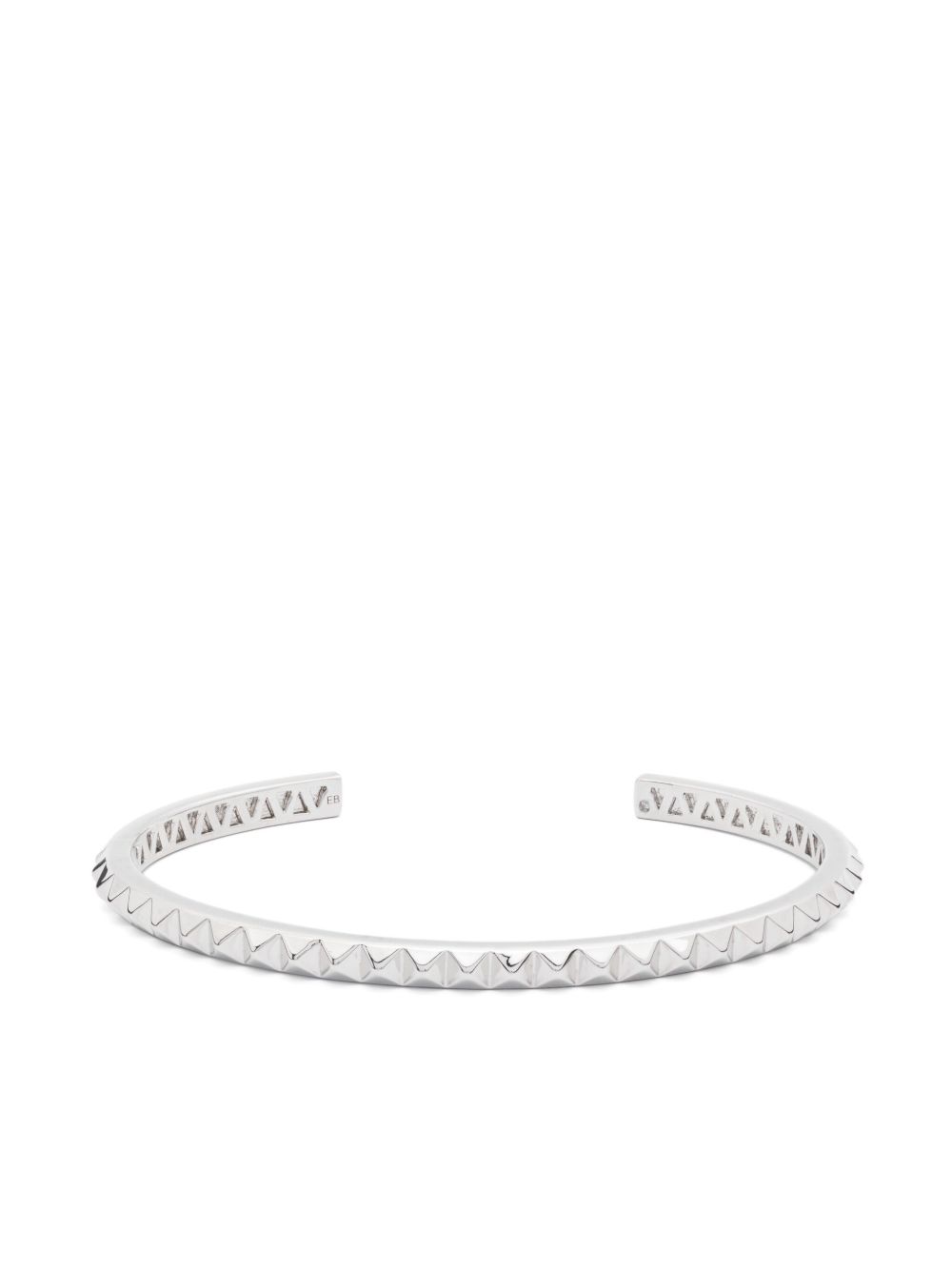 Eddie Borgo small pyramid cuff - 银色