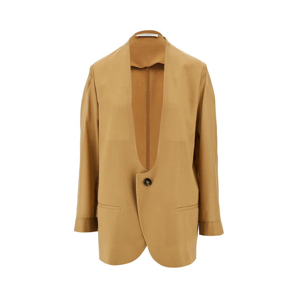 PHILOSOPHY Wool-blend voile jacket Woman 42