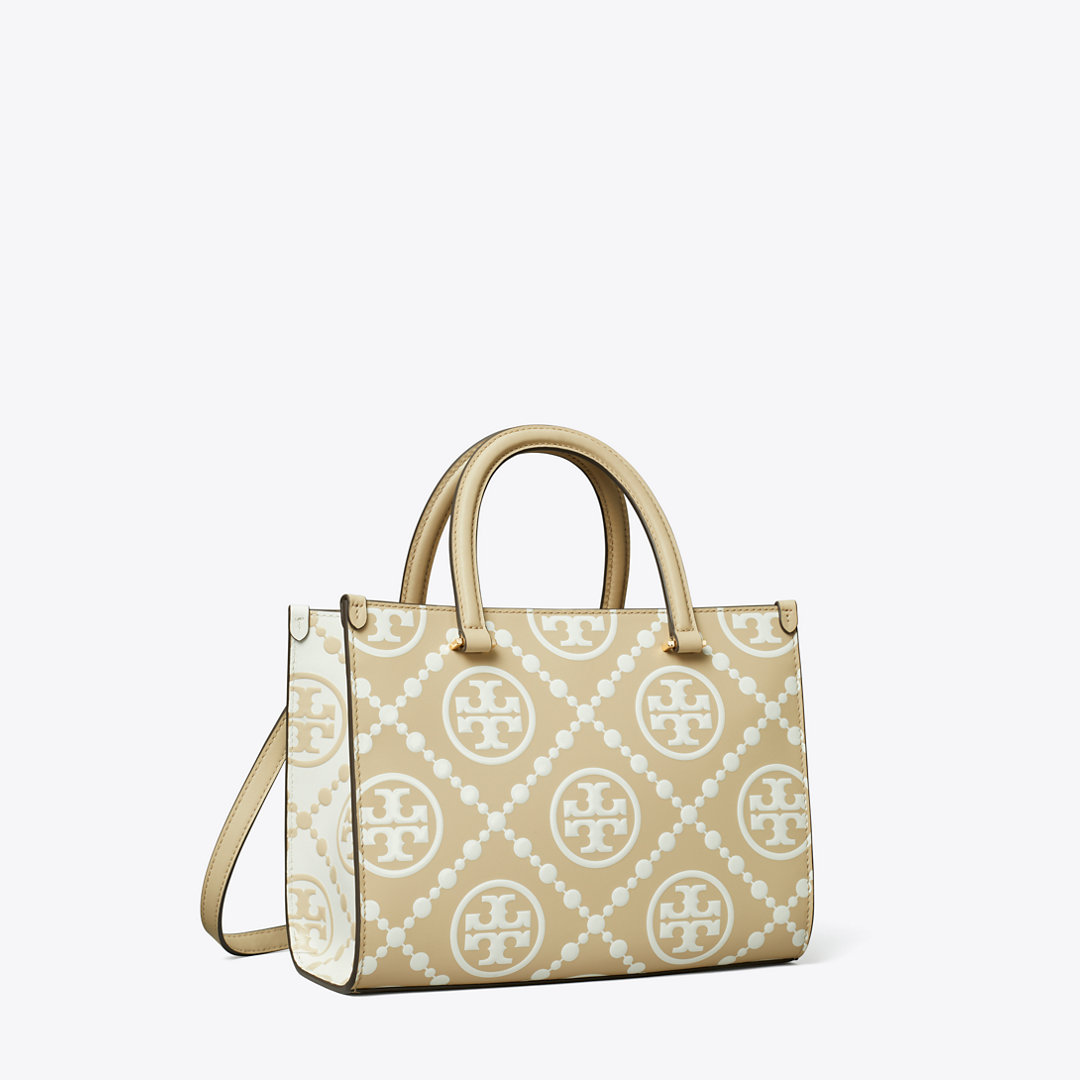 Tory Burch T Monogram Contrast Embossed Top-Handle Tote