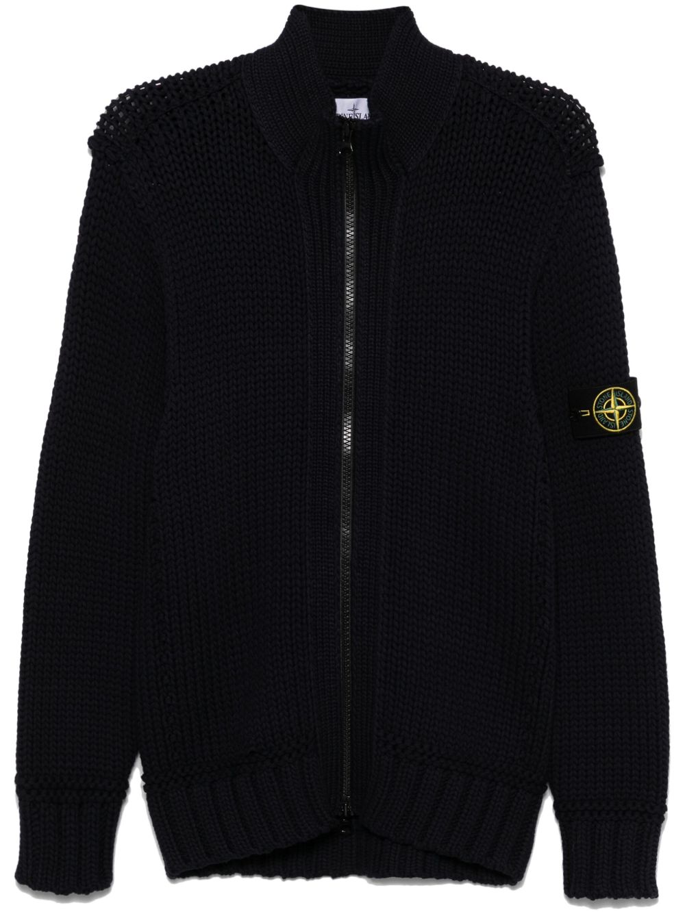 Stone Island 链形缝线开衫 - 蓝色