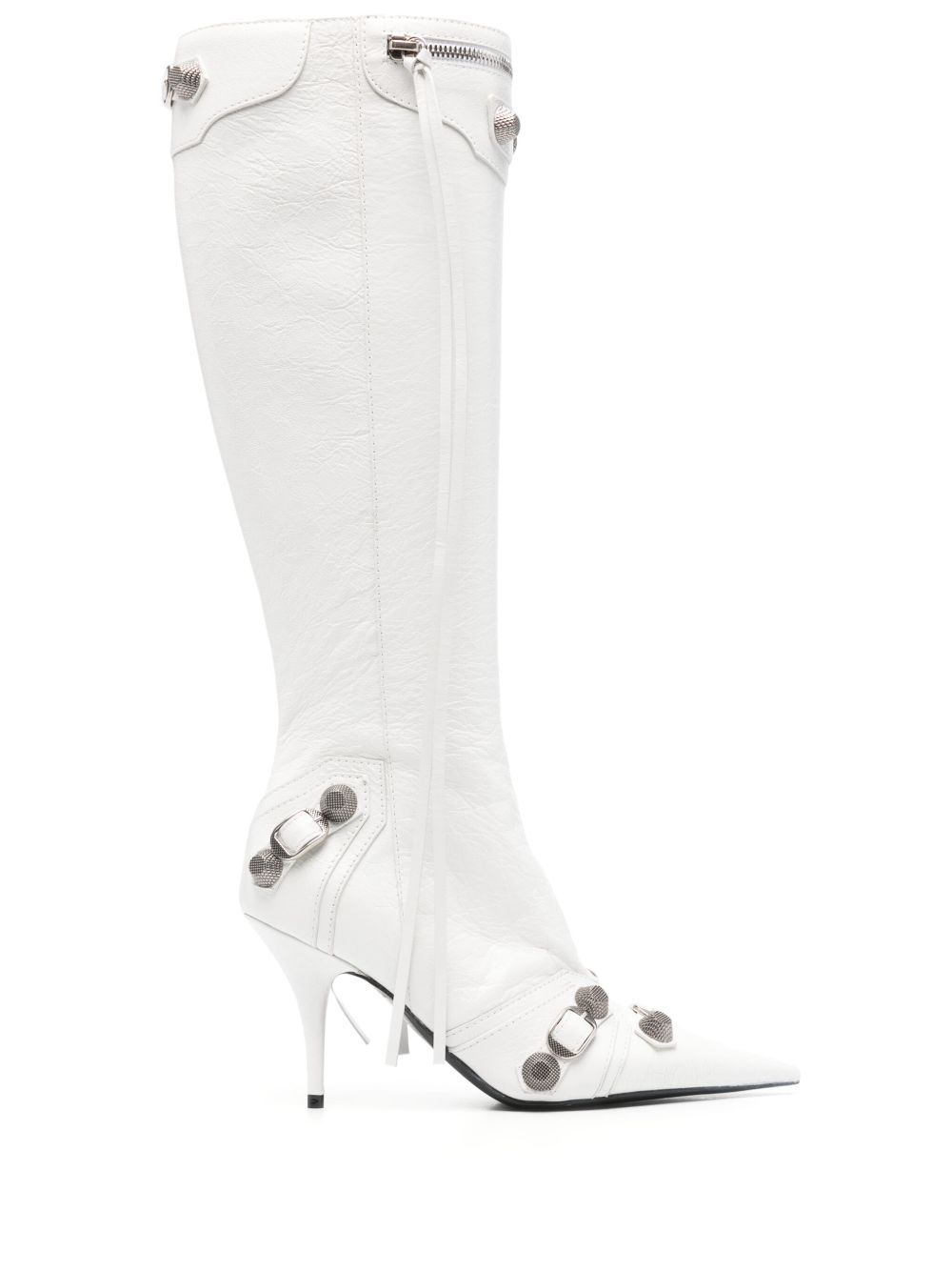 Balenciaga Cagole 高跟及膝靴 - 白色