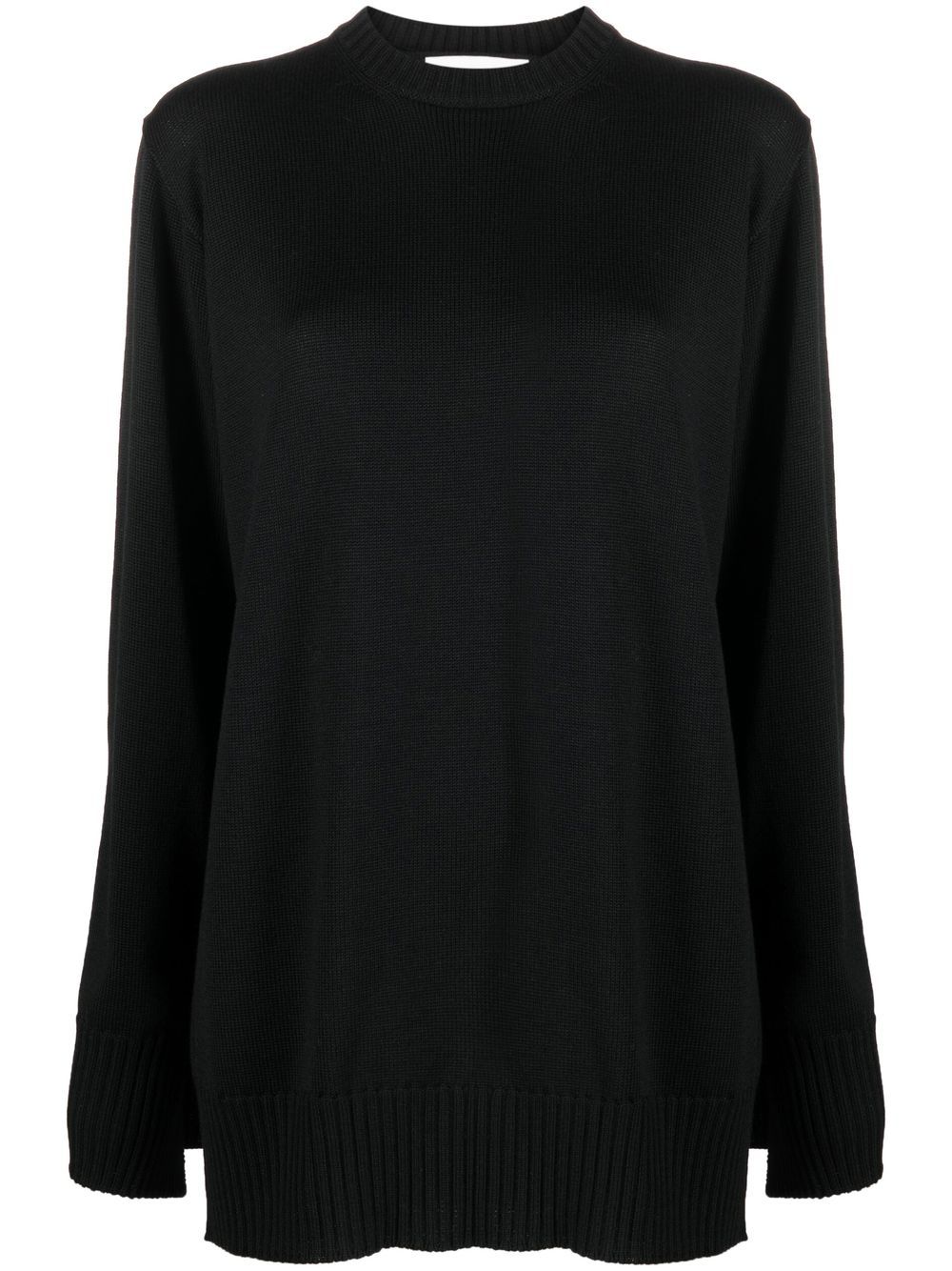 Jil Sander 圆领针织毛衣 - 黑色