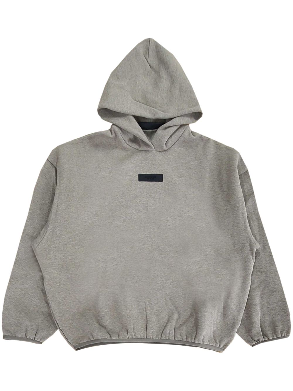 FEAR OF GOD ESSENTIALS front logo patch hoodie - 灰色