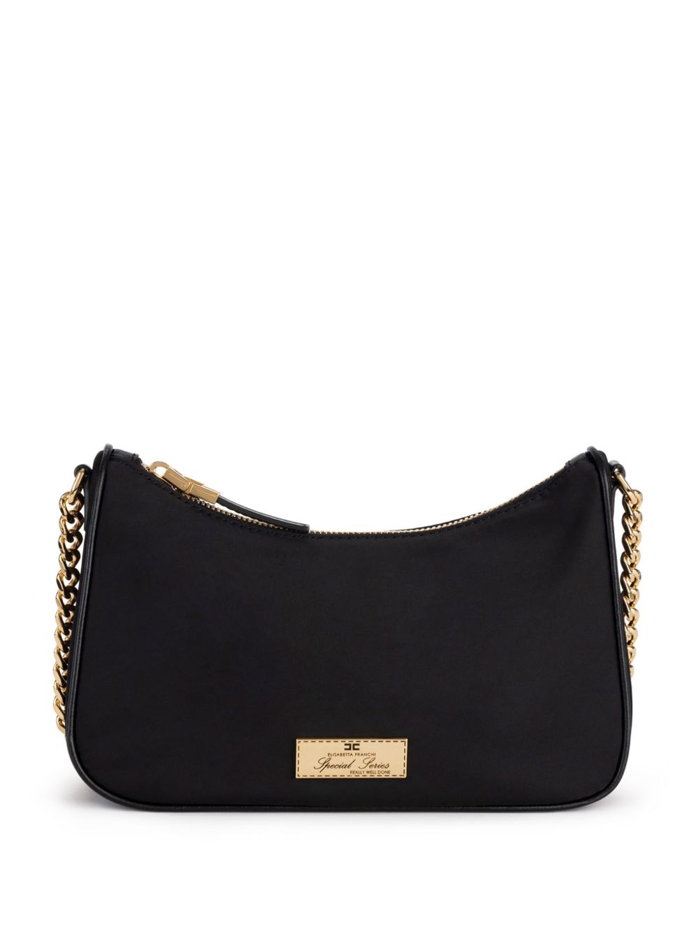 Elisabetta Franchi logo单肩包 - 黑色