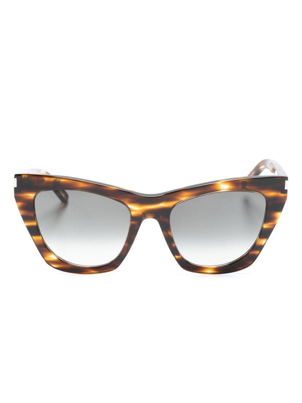Saint Laurent Eyewear Kate 猫眼框太阳眼镜 - 褐色