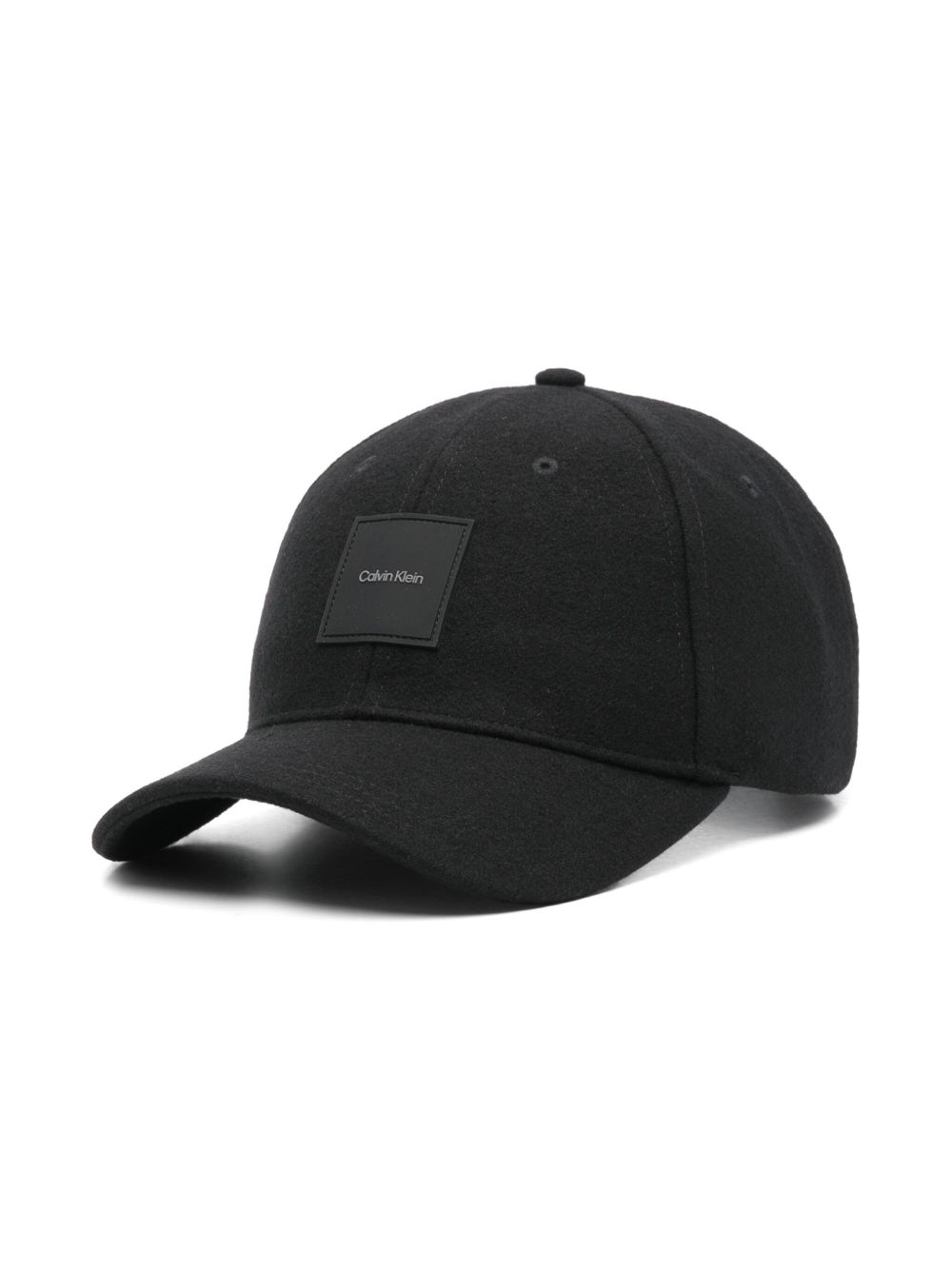 Calvin Klein logo-patch cap - 黑色