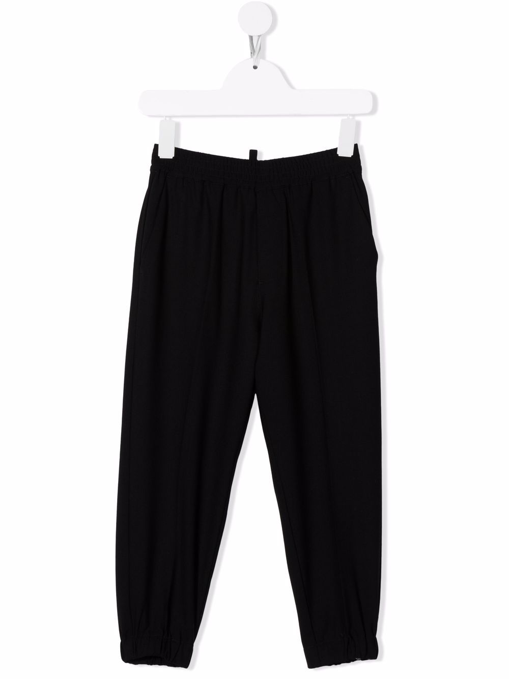DSQUARED2 KIDS D2次方 松紧裤腰长裤 - 黑色