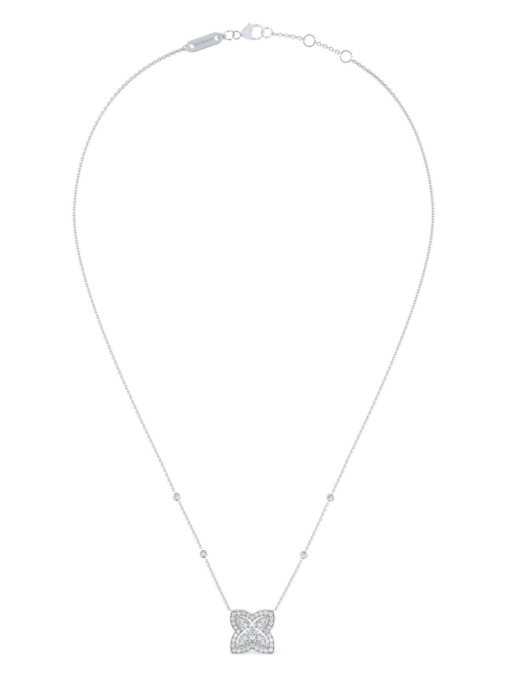 De Beers Jewellers 18K白金 Enchanted Lotus 吊饰项链 - 银色