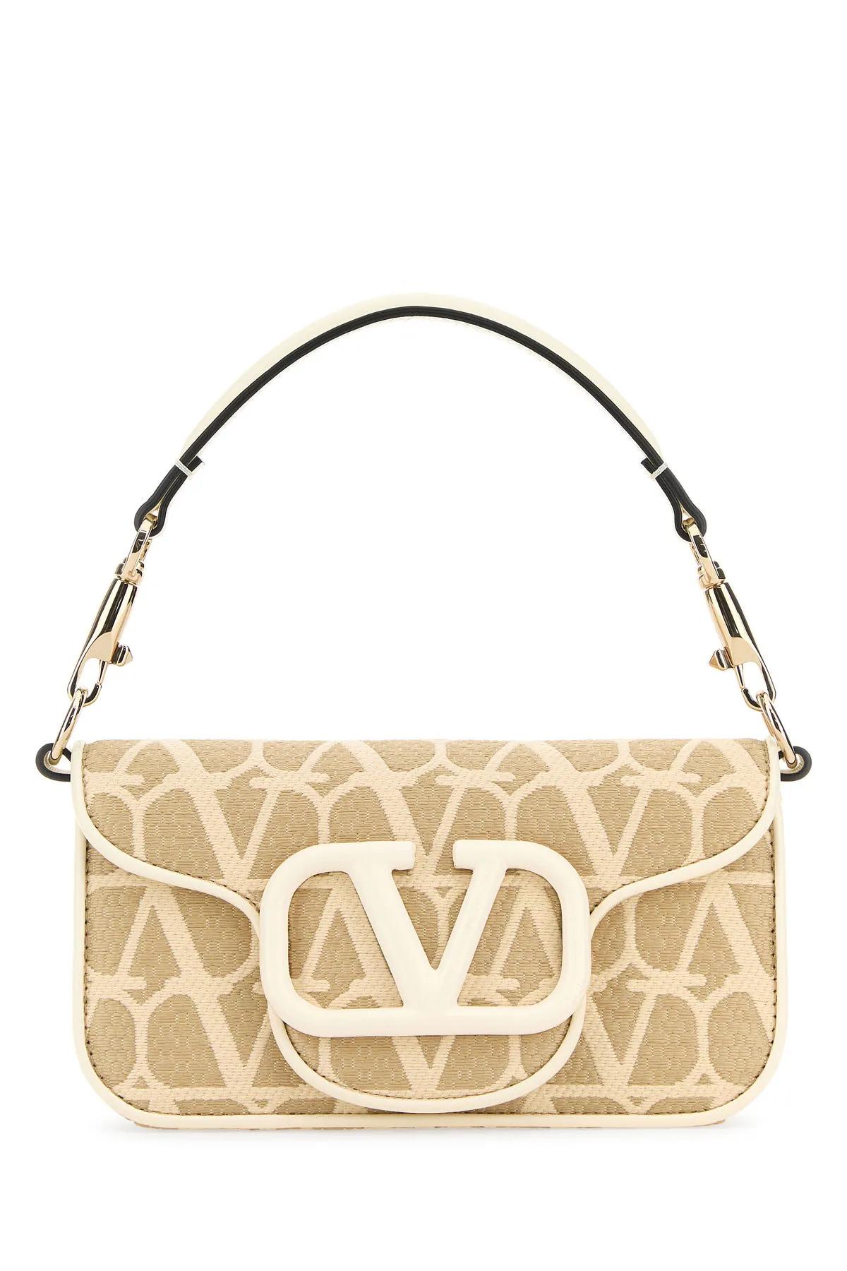 Valentino Garavani Small loc Andbag In Raffia